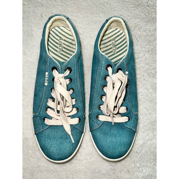 Taos Star Lace Up Sneaker in Turquoise - size 11 - Picture 1 of 8